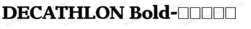 DECATHLON Bold字体转换